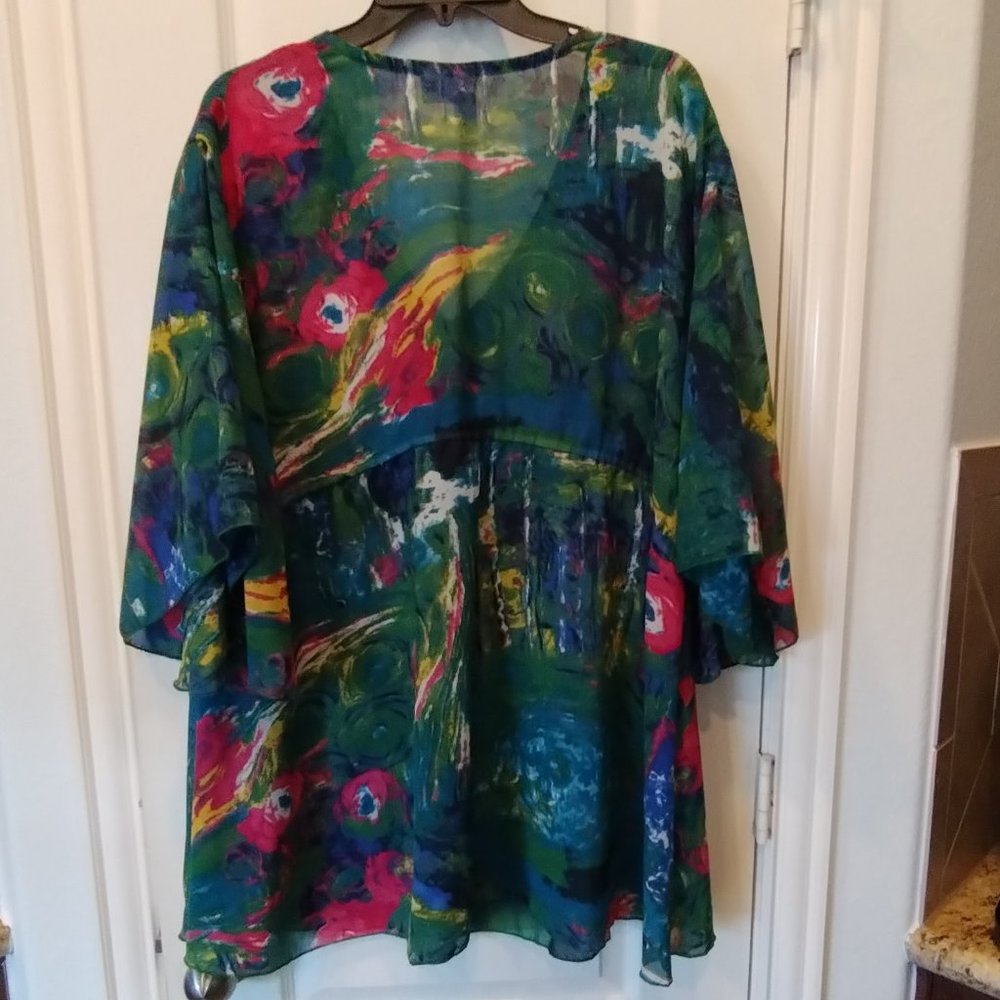 India Boutique embellished swim cover up/tunic  OS - Picture 3 of 9
